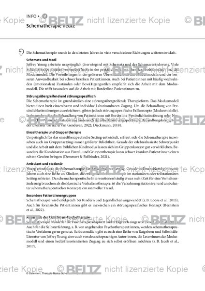 Schematherapie: Schematherapie heute