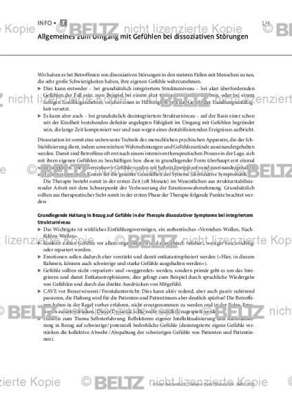 Dissoziation: Allgemeines zum Umgang mit Gefühlen bei dissoziativen Störungen