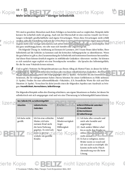 Peripartalzeit: Mehr Selbstmitgefühl – weniger Selbstkritik