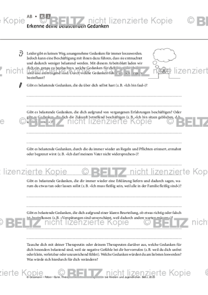 Emotionsregulation (K/J): Erkenne deine belastenden Gedanken