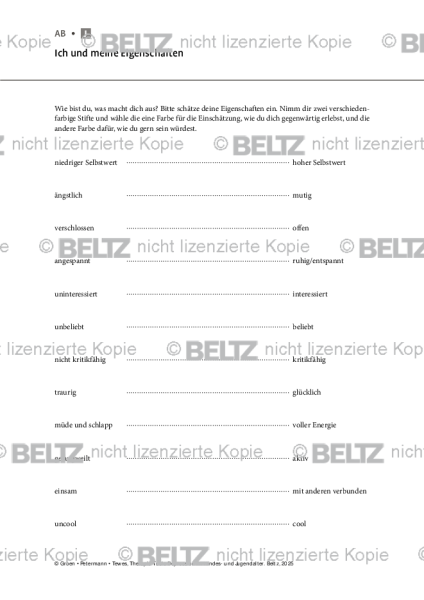 Depression: Ich und meine Eigenschaften