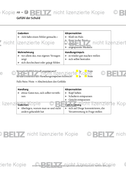 (Komplexe) PTBS: Gefühl der Schuld