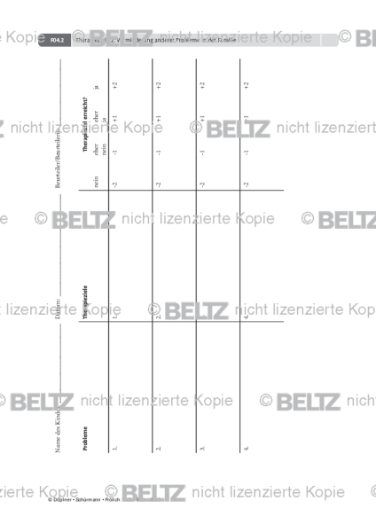 THOP: Therapieziele 2: Verminderung anderer Probleme in der Familie