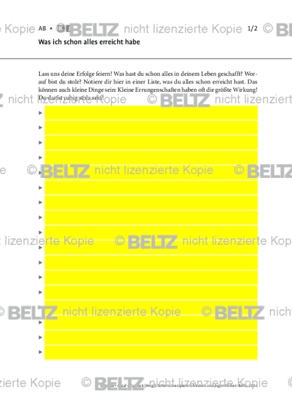 Schematherapie Kinder: Was ich schon alles erreicht habe