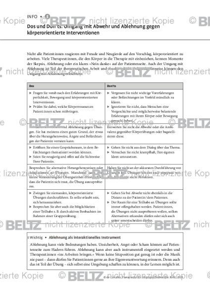 Körperpsychotherapie: Dos und Don’ts: Umgang mit Ablehnung gegen körperorientierte Interventionen