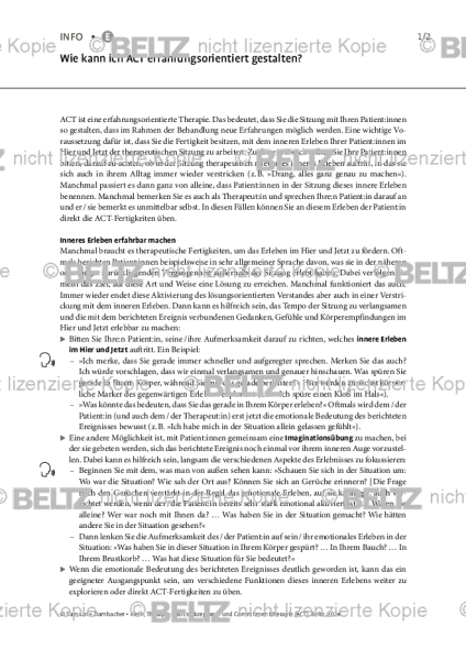 Wie kann ich ACT erfahrungsorientiert gestalten?