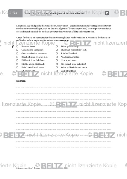 Gruppentherapie: Erste Etappe – Das lasse ich mir jetzt nicht mehr nehmen!
