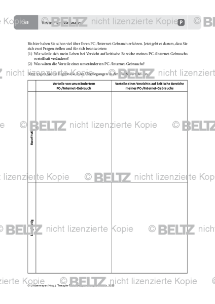 Gruppentherapie: Kosten-Nutzen-Analyse