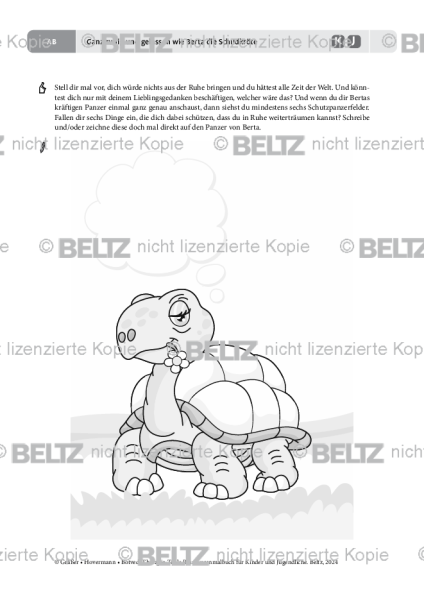 Ressourcenmalbuch: Ganz ruhig und gelassen wie Berta die Schildkröte