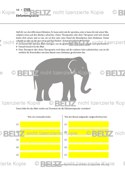 Körperbildstörungen bei Kindern und Jugendlichen: Elefantensprache