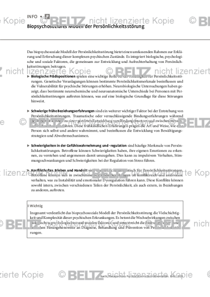 Psychodynamische Interventionen: Biopsychosoziales Modell der Persönlichkeitsstörung