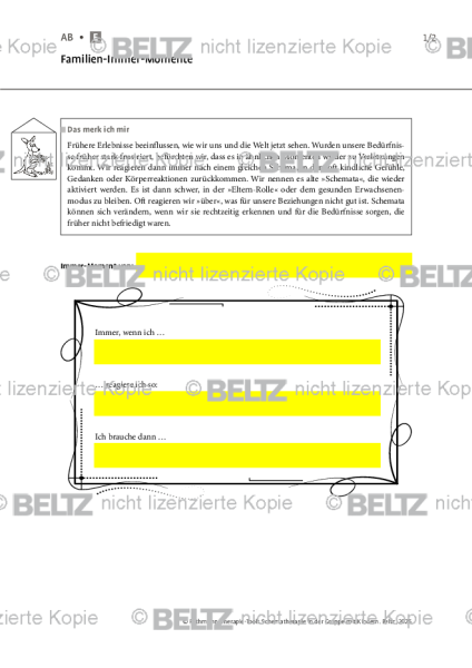 Schematherapie in Gruppe: Familien-Immer-Momente