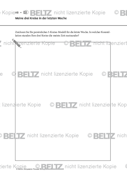 Compassion Focused Therapy: Meine drei Kreise in der letzten Woche