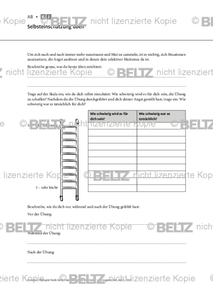 Selektiver Mutismus: Selbsteinschätzung üben