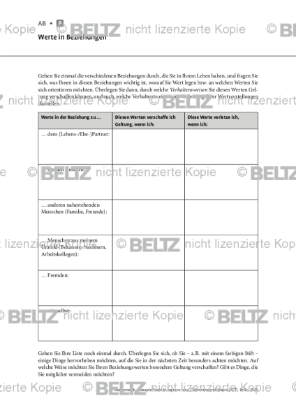 ACT: Werte in Beziehungen