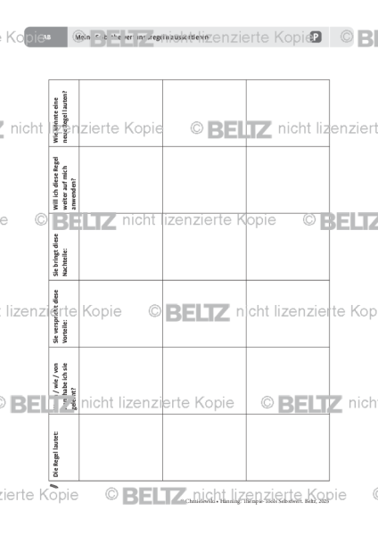 Selbstwert: Selbstbewertungsregeln aussortieren