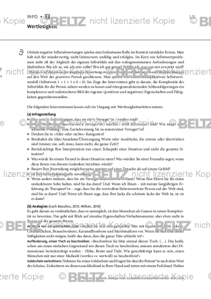 Suizidalität: Wertlosigkeit