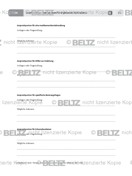 Aggression: Empfehlungen und Adressen für ergänzende Maßnahmen