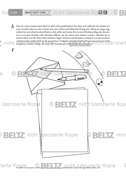 Ressourcenmalbuch: Ein Brief an mich selbst