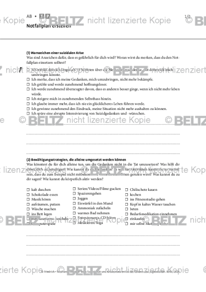 Suizidalität bei Kindern und Jugendlichen: Notfallplan erstellen