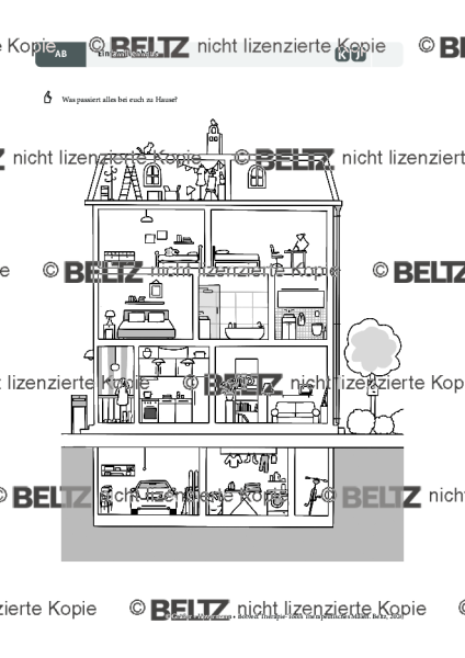 Therapeutisches Malen: Einfamilienhaus