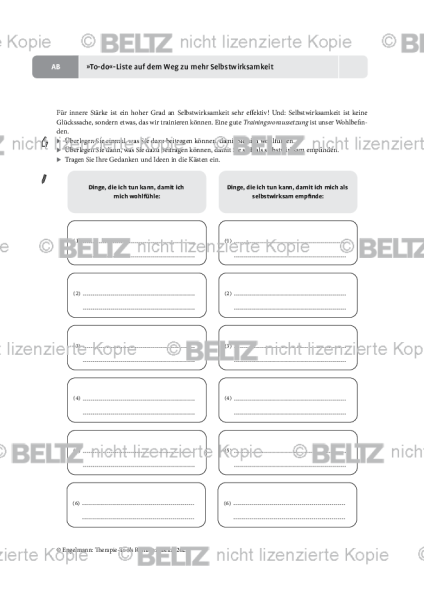 Resilienz: »To-do«-Liste auf dem Weg zu mehr Selbstwirksamkeit