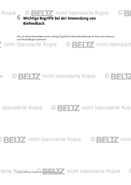 Biofeedback: Einleitung: Wichtige Begriffe bei der Anwendung von Biofeedback