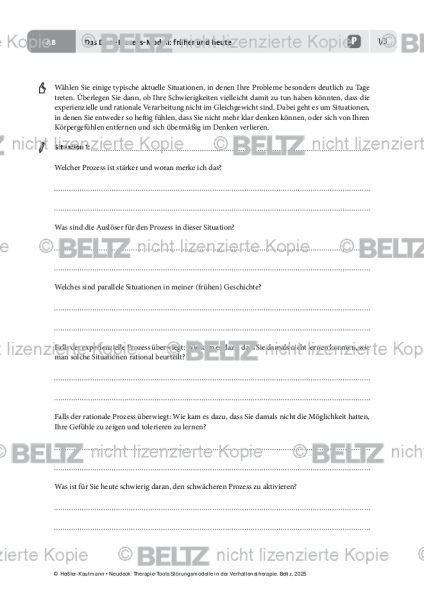 Störungsmodelle: Das Dual-Prozess-Modell: früher und heute