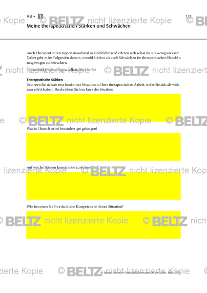 Selbstverletzendes Verhalten: Meine therapeutischen Stärken und Schwächen