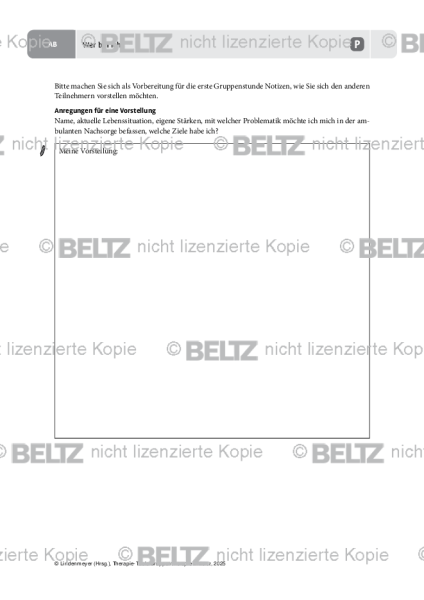 Gruppentherapie: Wer bin ich?