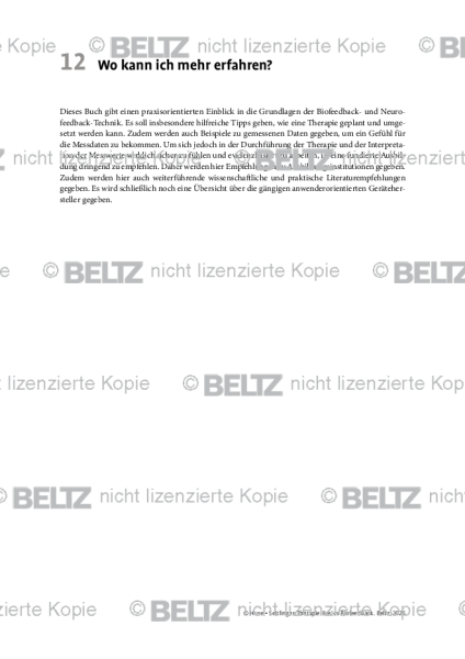 Biofeedback: Einleitung: Wo kann ich mehr erfahren?