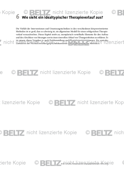 Körperpsychotherapie: Einleitung Wie sieht ein idealtypischer Therapieverlauf aus?