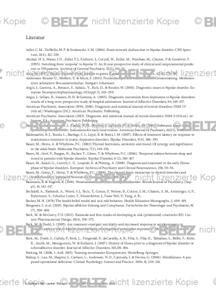 Bipolare Störungen: Literatur