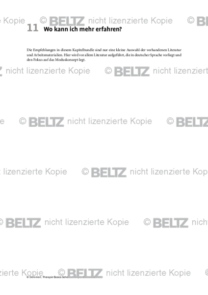 Schematherapie: Einleitung Wo kann ich mehr erfahren?