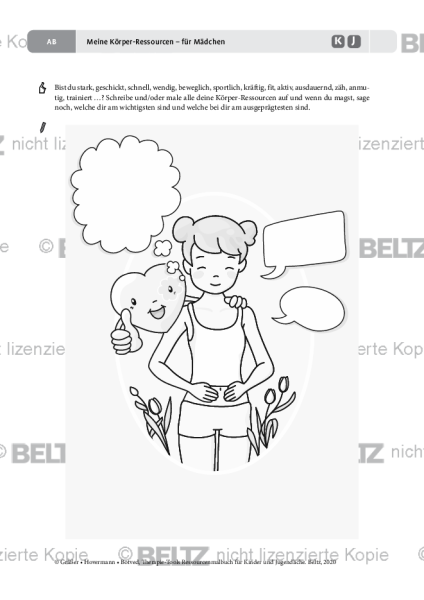 Ressourcenmalbuch: Meine Körper-Ressourcen – für Mädchen