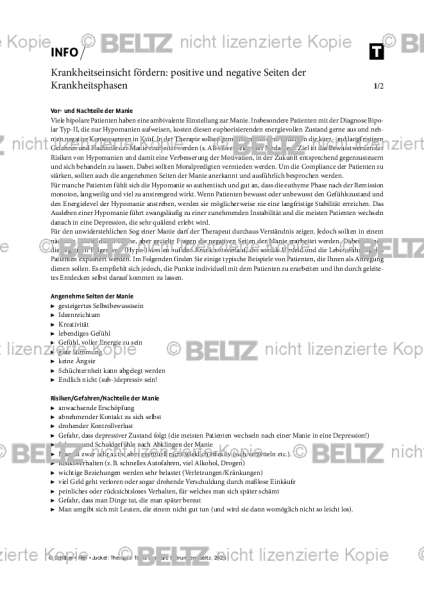 Krankheitseinsicht fördern: positive und negative Seiten der Phasen Bipolarer Störungen