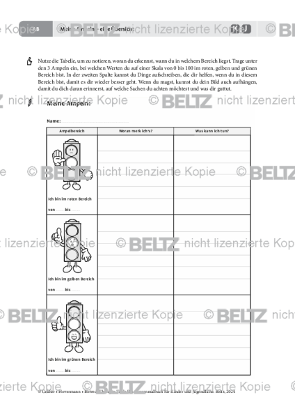 Ressourcenmalbuch: Meine Ampeln – eine Übersicht