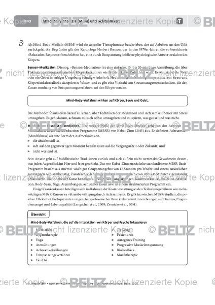 Psychoonkologie: Mind-Body-Medizin (MBM) und Achtsamkeit