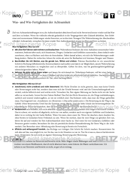 Bipolare Störungen: Was- und Wie-Fertigkeiten der Achtsamkeit