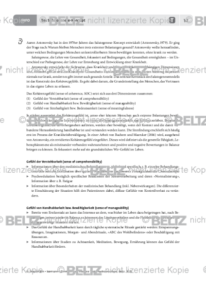 Psychoonkologie: Das Salutogenese-Konzept