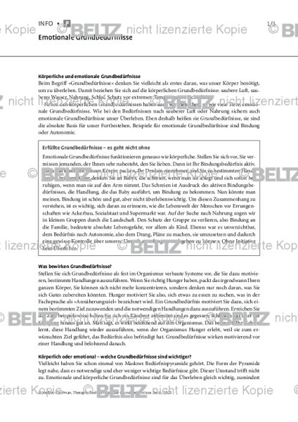 Emotionale Grundbedürfnisse