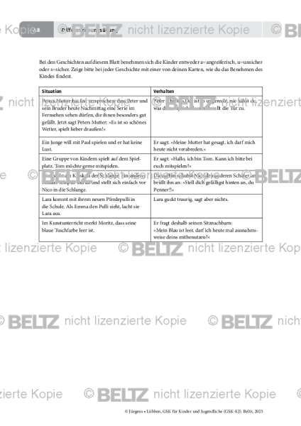 GSK-KJ: Differenzierungsübung