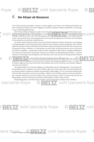 Ressourcenaktivierung: Einleitung Der Körper als Ressource