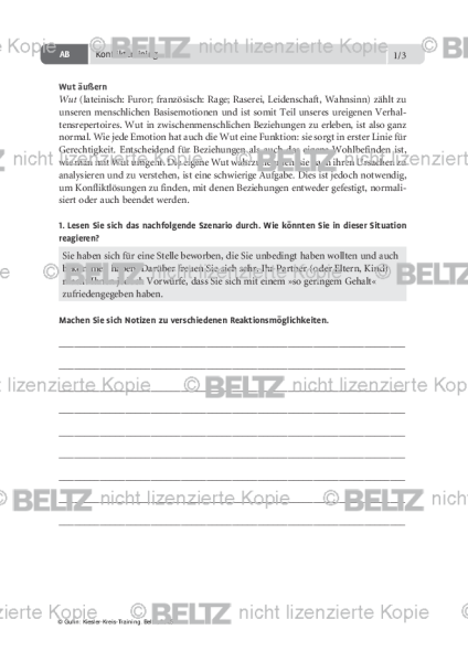 Kiesler-Kreis-Training: Konflikttraining bei Wut