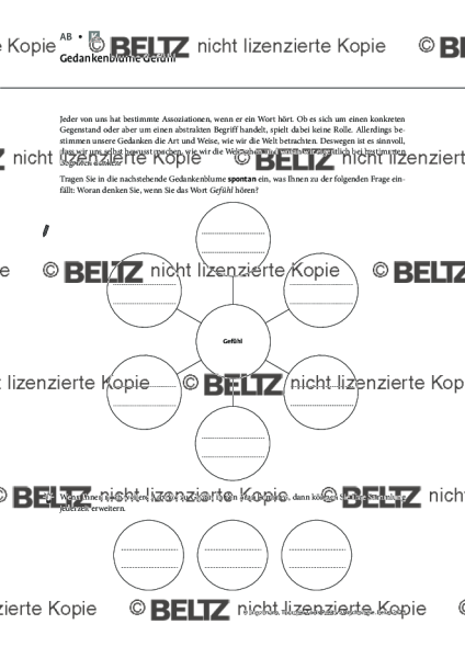 Positive Psychologie: Gedankenblumen Gefühl