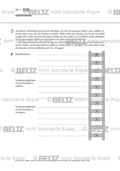 Emotionsregulation (K/J): Gefühlsleiter