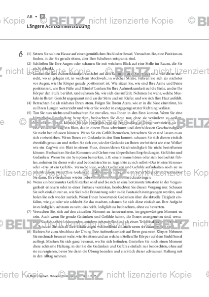 Psychosen: Längere Achtsamkeitsübung