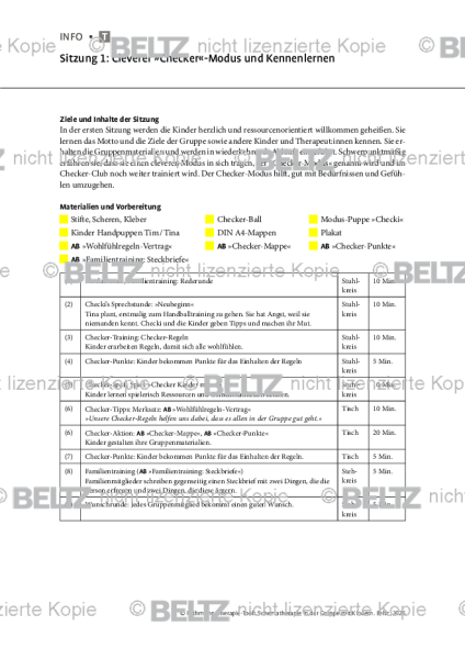 Schematherapie in Gruppe: Sitzung 1: Cleverer »Checker«-Modus und Kennenlernen