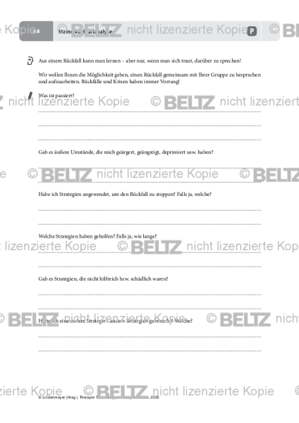 Gruppentherapie: Meine Rückfallanalyse