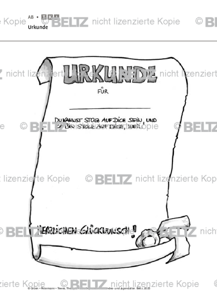 Depression: Urkunde